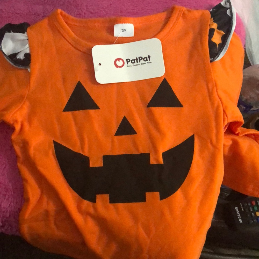Toddler Halloween Pumpkin Print Shirt
